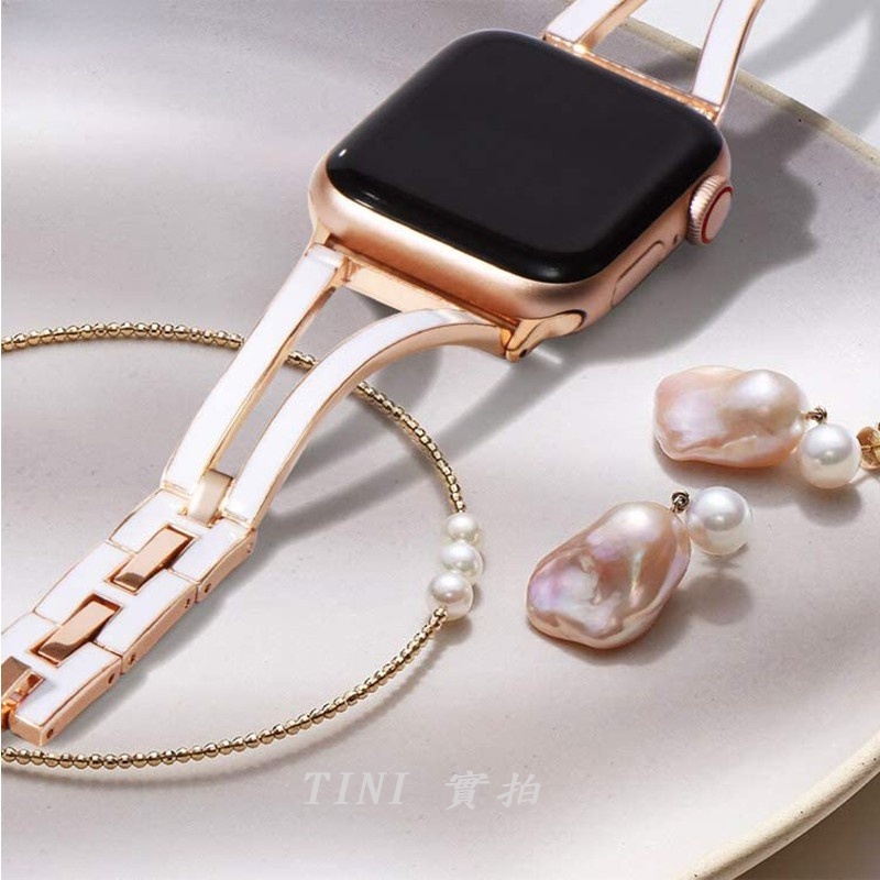 Dây Đeo Đồng Hồ Bằng Kim Loại 41mm 44mm 38 40 45mm Sang Trọng Cho Apple Watch 7th Generation SE 6/5/4/3