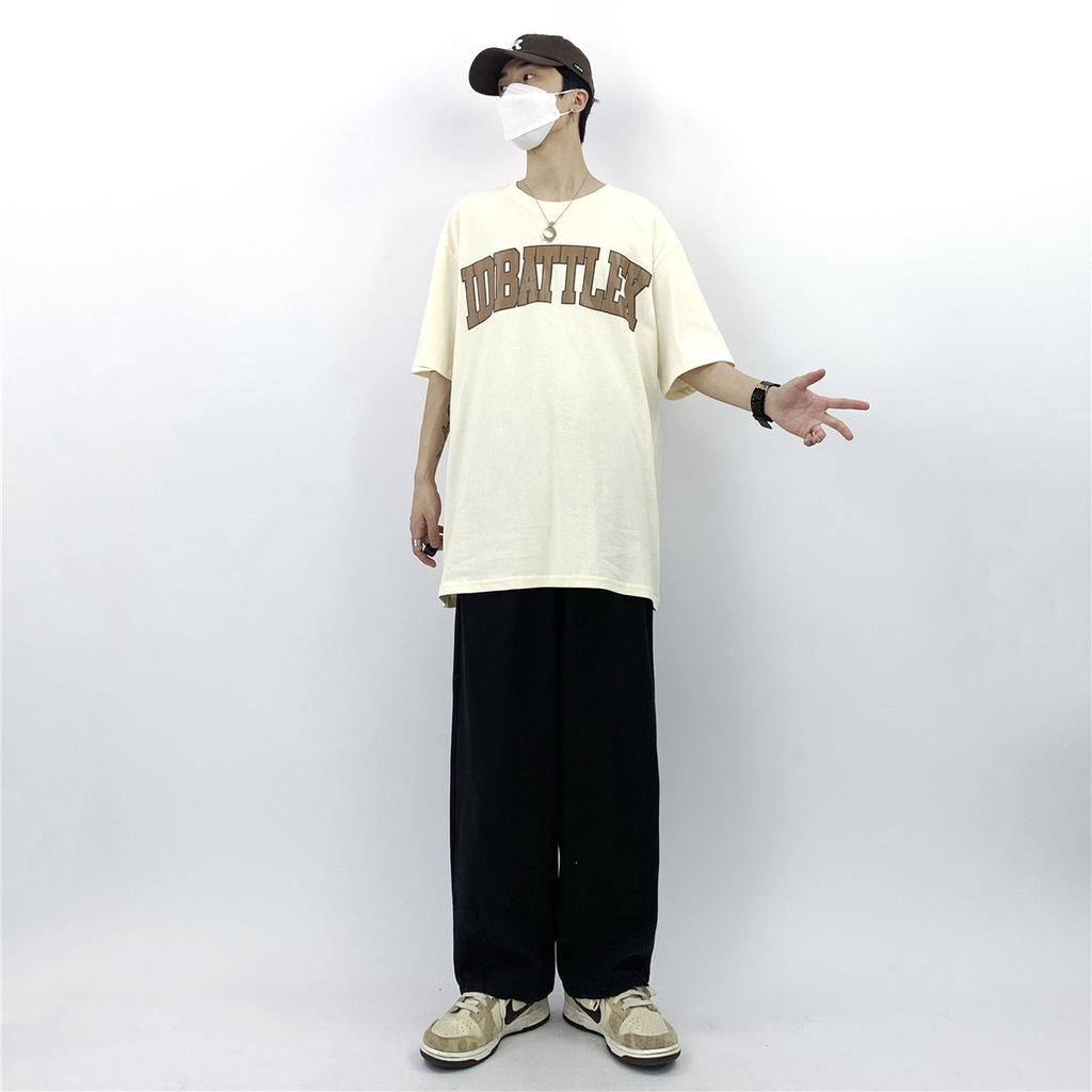 Áo thun tay lỡ form rộng Yinxx màu tan, phông unisex nam nữ oversize ATL107