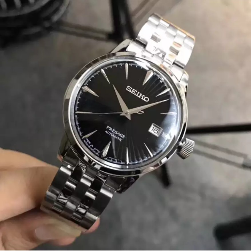 Đồng Hồ Seiko Nam Cơ Automatic Presage Automatic Sang Trọng Đen