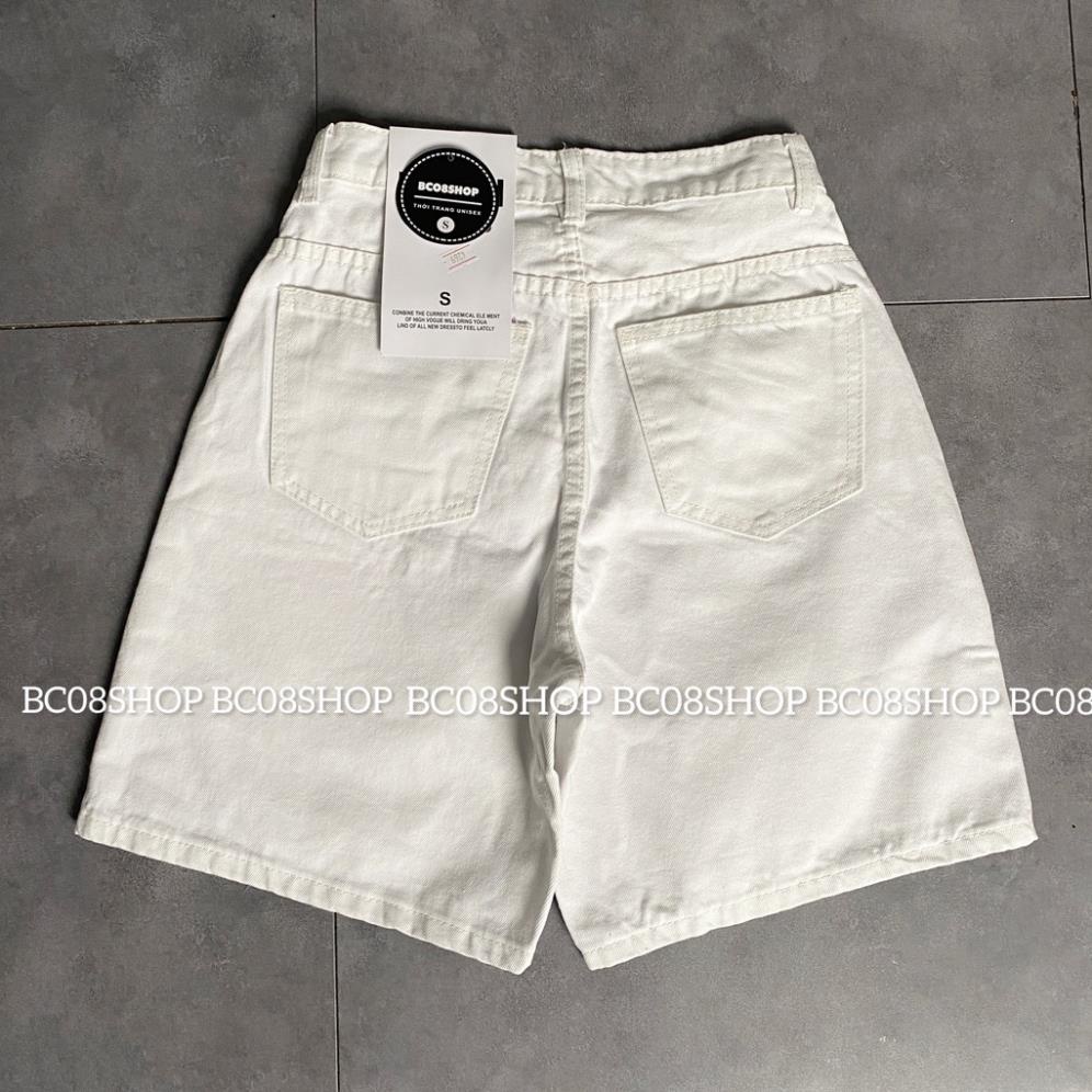 Quần Short Jean Nữ Ngố Màu Trắng Basic BC087 | BigBuy360 - bigbuy360.vn
