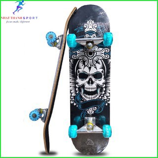 Ván trượt thể thao, skateboard có bánh xe phát sáng cho người lớn và trẻ em