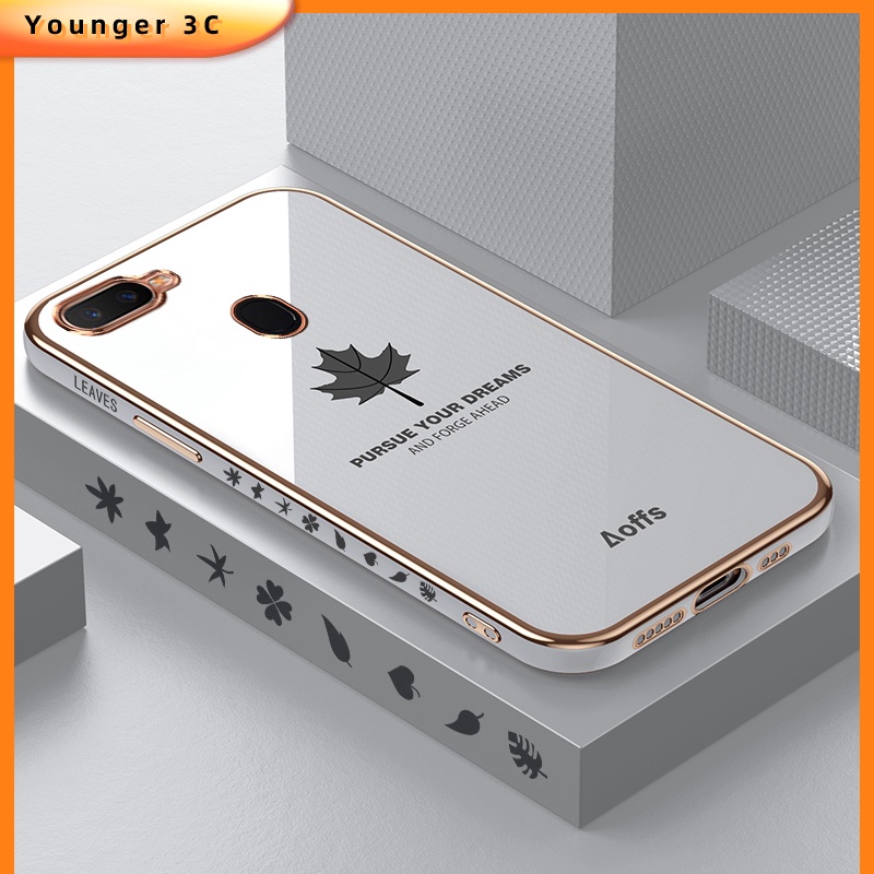 Ốp Điện Thoại Mềm Họa Tiết Lá Phong Có Dây Đeo Cho Samsung A13 A23 A31 A30 A50 A70 A71 A51 A750 A7 A22