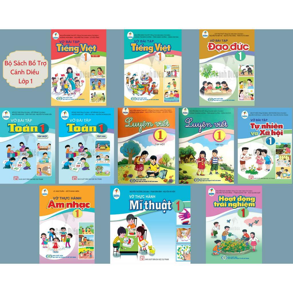 FULL Trọn Bộ Luyện Viết - Vở Bài Tập - Vở Thực Hành Lớp 1 Cánh Diều (11 Cuốn)