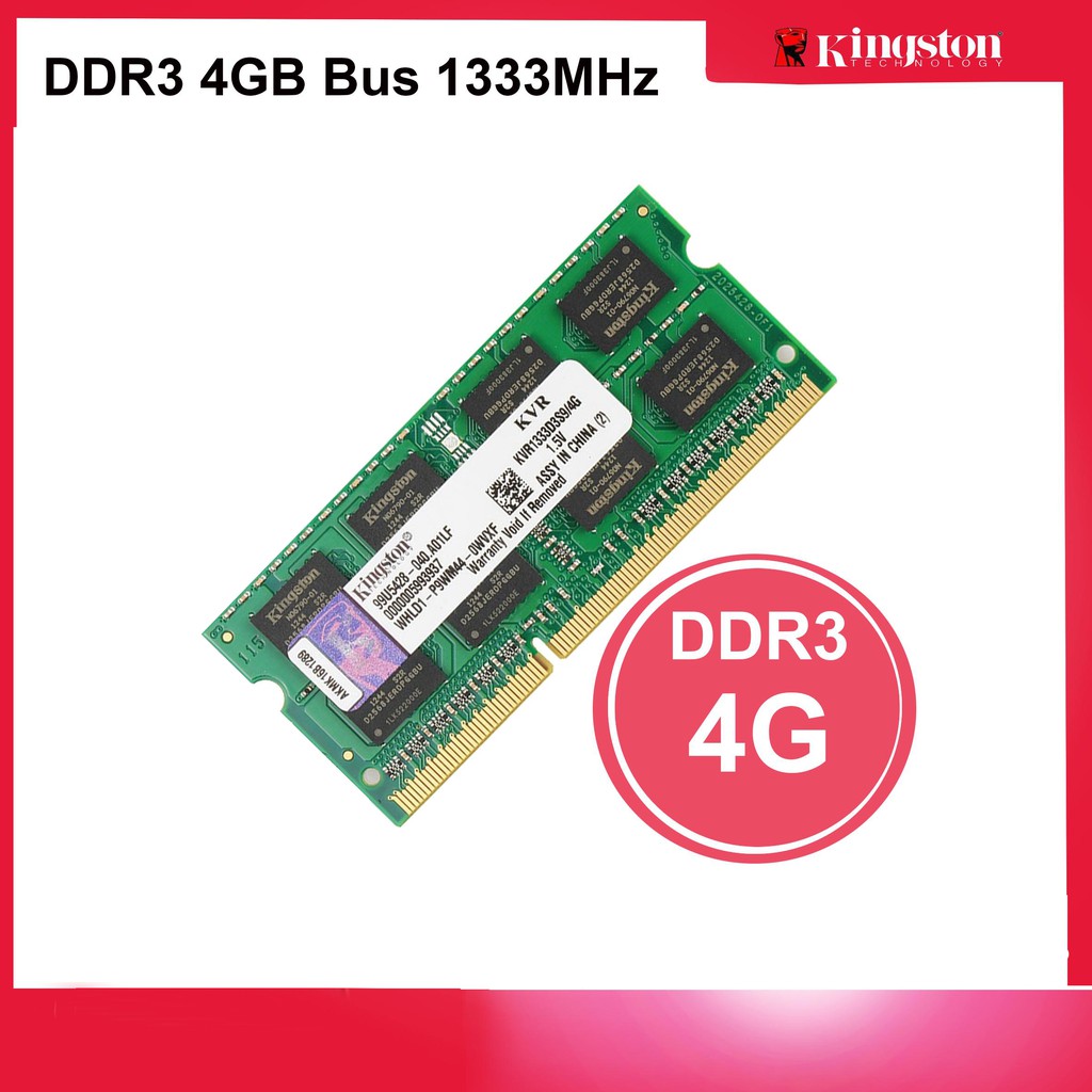 RAM LAPTOP KINGSTON SAMSUNG HYNIX MICRO DDR3 4GB Bus 1333MHz PC3-10600 BẢO HÀNH 36 THÁNG 1 ĐỔI 1