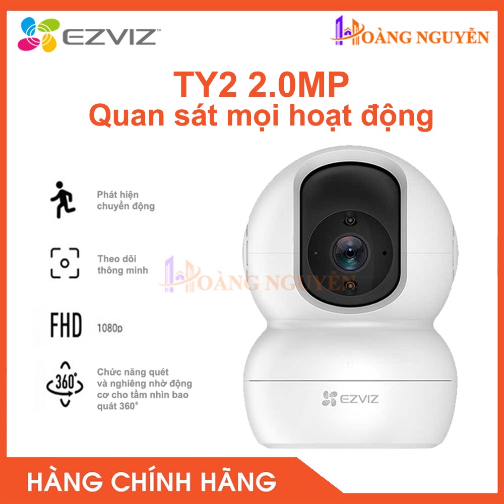 [NHÀ PHÂN PHỐI] Camera Không Dây EZVIZ TY2 Wifi HD1080P 2MP - Đàm Thoại 2 Chiều Xoay Theo Chuyển Động | WebRaoVat - webraovat.net.vn