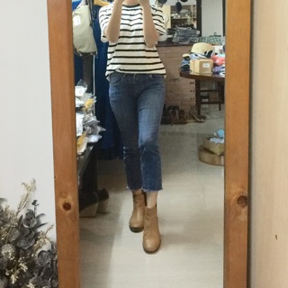 Combo áo denim, jean loe