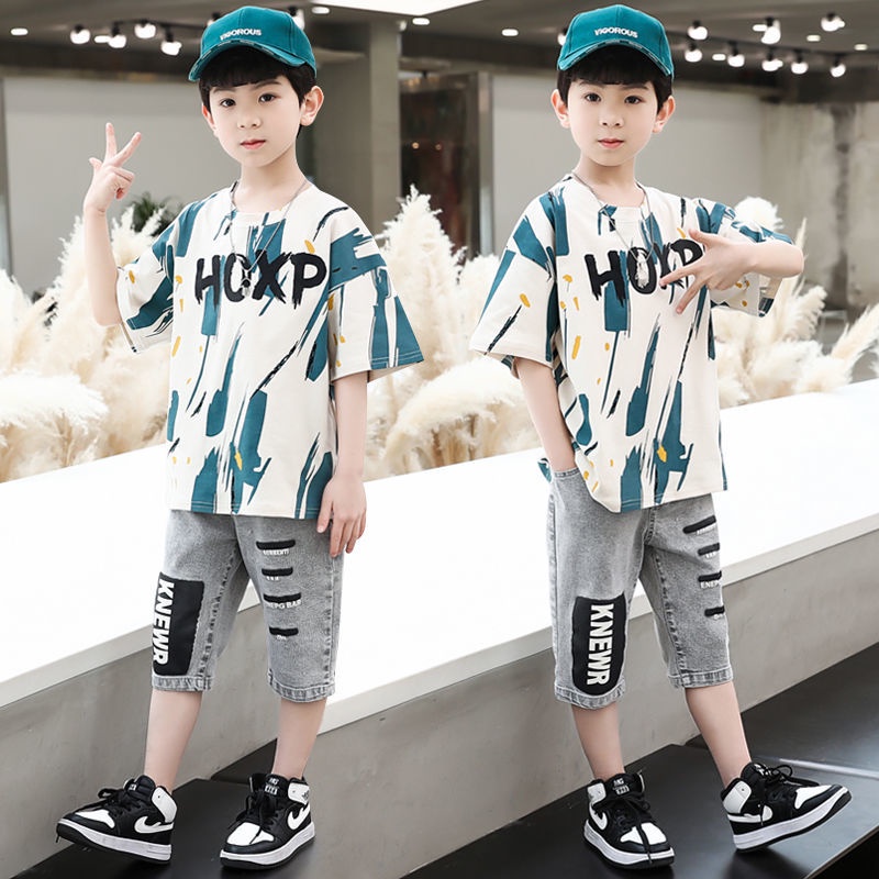Bộ Đồ Thời Trang Mới Cho Bé Trai 2022 Tay Ngắn