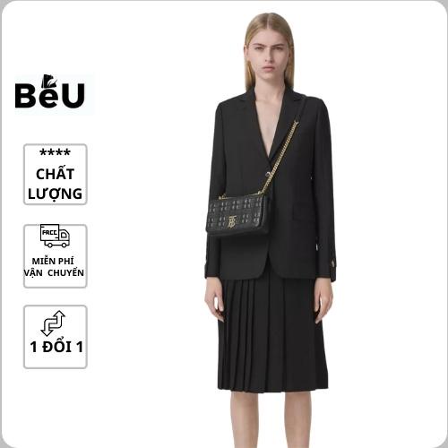 Túi xách nữ đẹp BBR đeo chéo logo kim loại vàng phom chữ nhật có hộp fullbox làm quà
