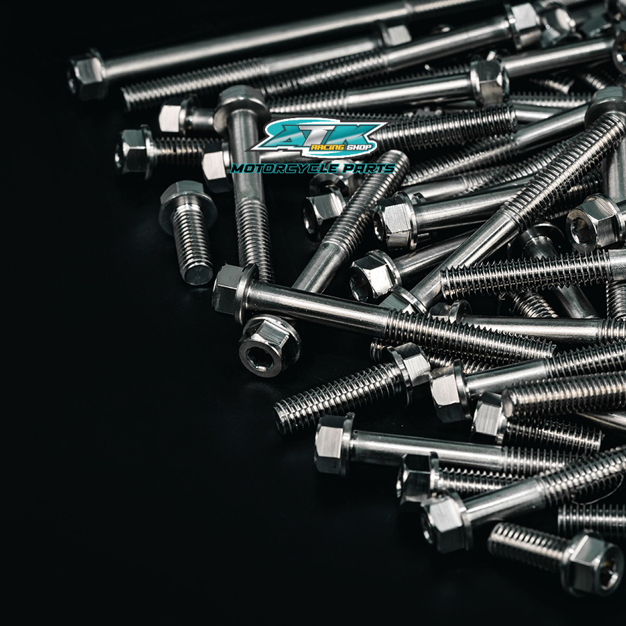 Full bộ ốc lốc máy Salaza inox 304 dành cho xe EXciter 150 mẫu mới nhất 2022 sáng bóng