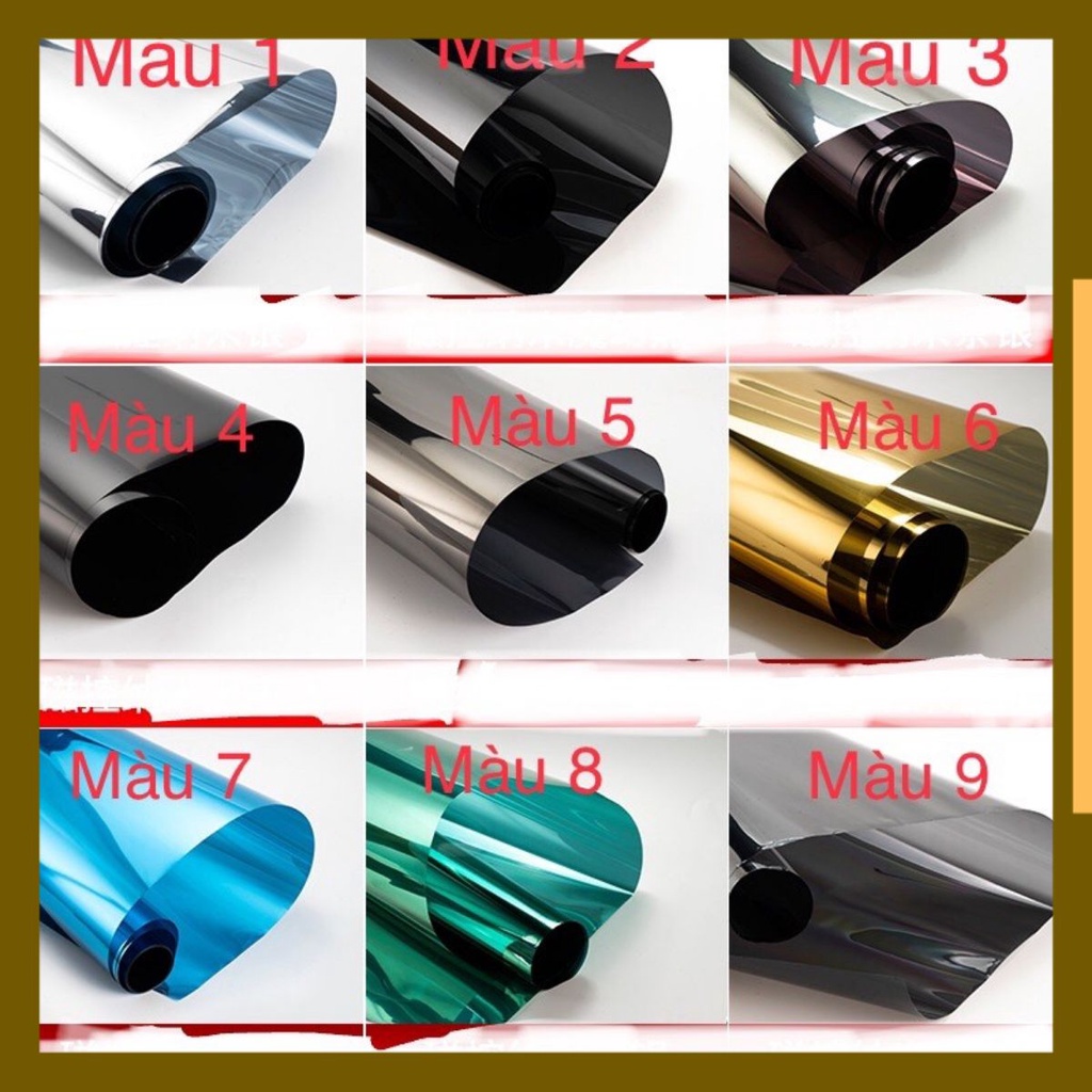 200Cm DECAL film cách nhiệt phản quang keo sẵn khổ 60 ,'