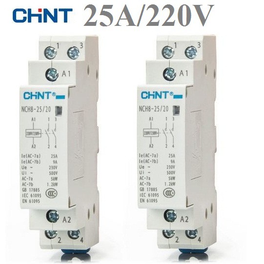 Khởi động từ 1P CHINT 20A/25A/40A/63A contactor kết hợp công tắc hẹn giờ ổ cắm hẹn giờ công tắc điều khiển từ xa