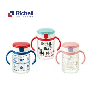Cốc ống hút richell 200ml