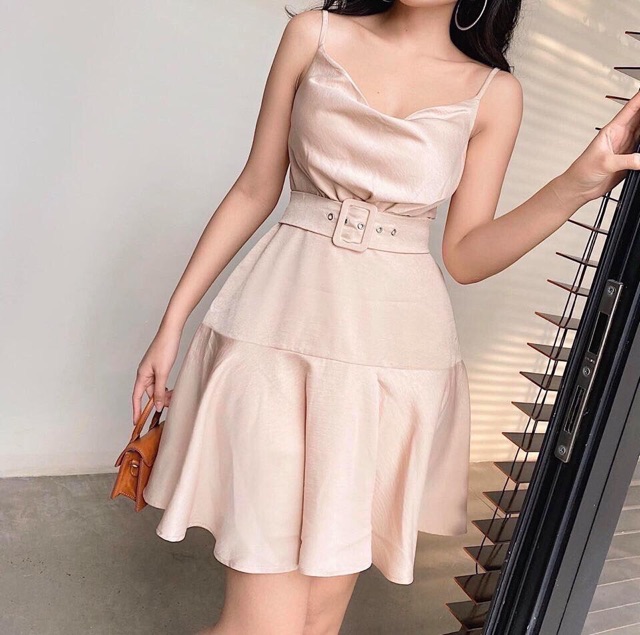 ĐẦM HAI DÂY KÈM NỊT - hình thật trải sàn | BigBuy360 - bigbuy360.vn