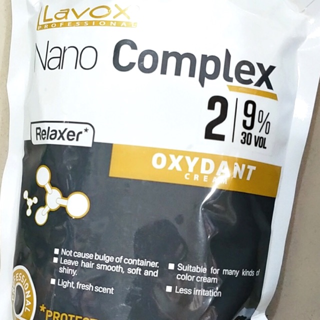 Oxy trợ nhuộm Lavox Nano Complex siêu dưỡng túi 1000 ml không rát da đầu  cao cấp  khuếch tán nhuộm đều màu bóng đẹp .