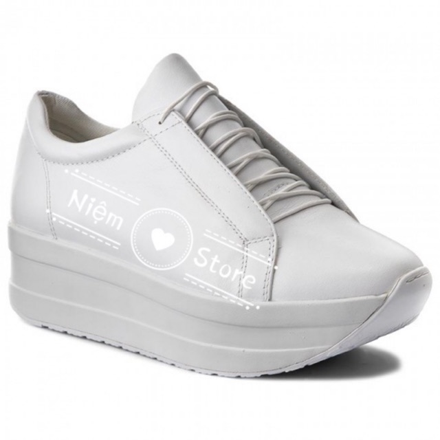 Giày sneaker trắng tăng chiều cao xuất xịn