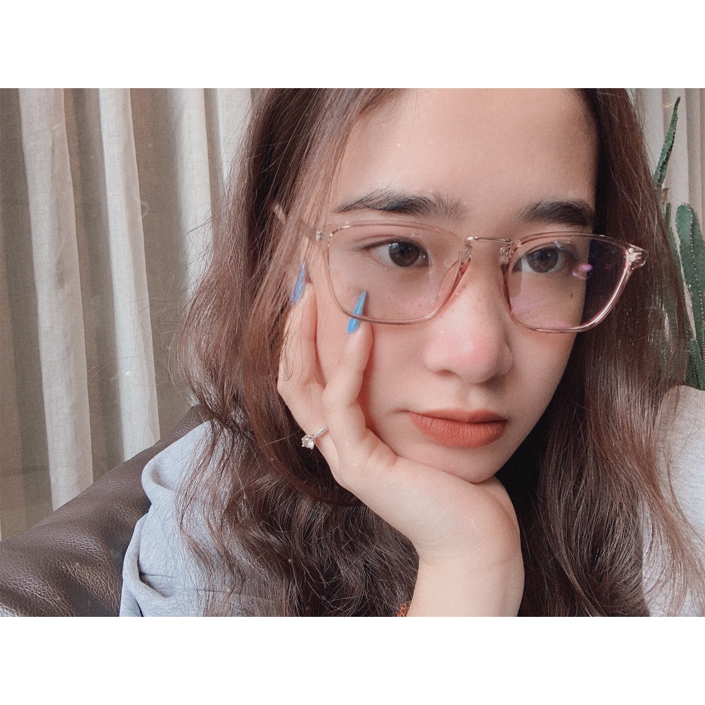 Gọng kính nhựa dẻo nữ tính gọng vuông hot trend màu hồng Tr 210 | BigBuy360 - bigbuy360.vn