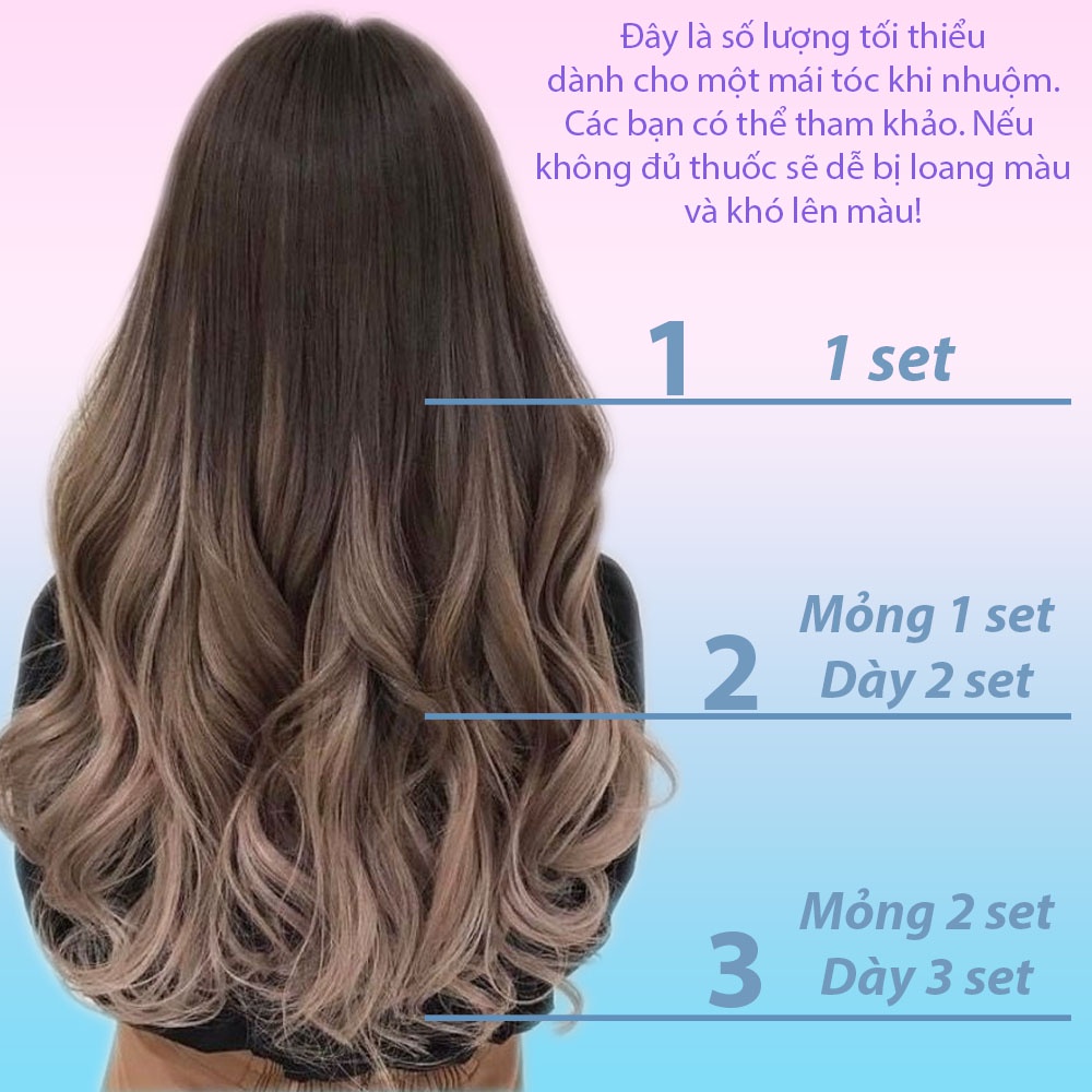 Thuốc nhuộm tóc màu NÂU TRÀ ĐEN tặng kèm oxy trợ nhuộm găng tay mũ trùm và HDSD