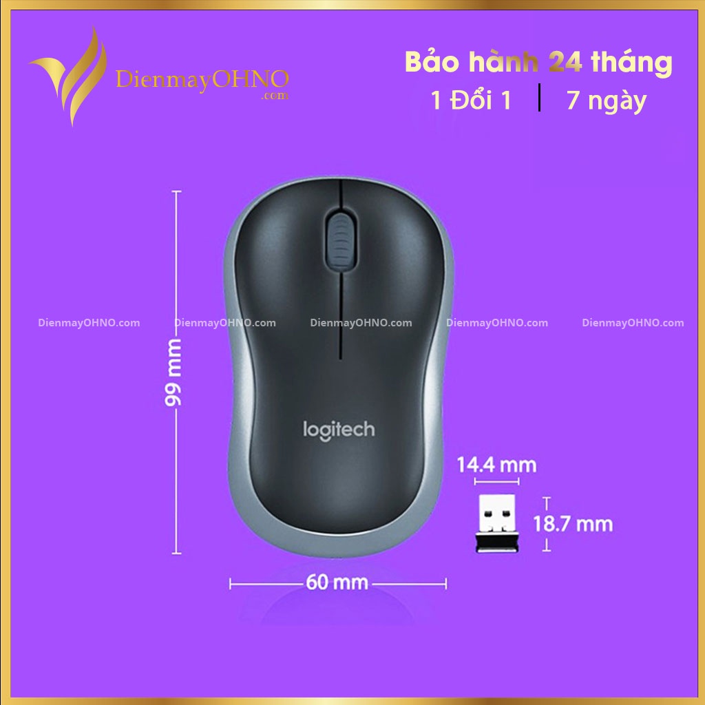 Chuột Bluetooth Logitech M186 Chính Hãng Chuột Máy Tính Gaming Laptop Chơi Game Không Dây Wireless – OHNO Việt Nam