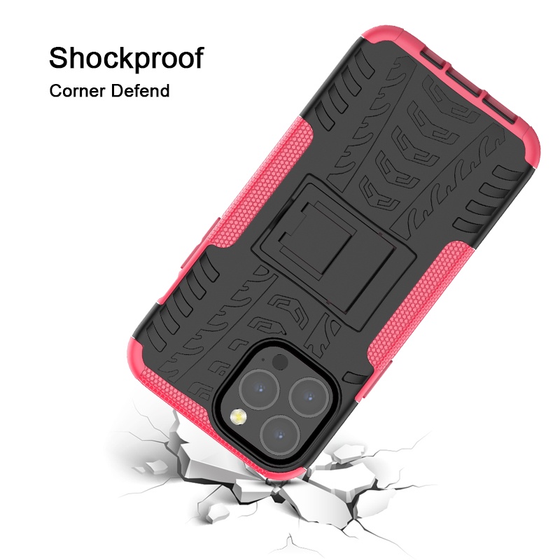 Ốp Điện Thoại Silicon Chống Sốc Có Giá Đỡ Cho iPhone 13 12 11 Pro Max