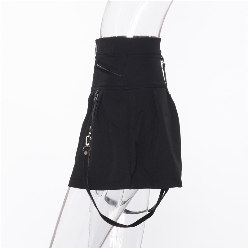 DUNEA Chân Váy Ngắn Phối Khóa Kéo Cá Tính Cho Nữ