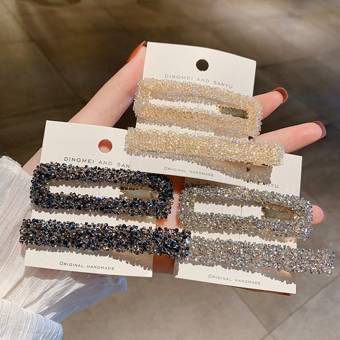 Set 2 kẹp pha lê siêu xinh