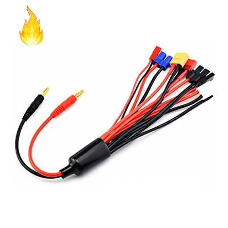 Dây Cáp Chia Cổng Sạc Pin Lipo 9 Trong 1 4.0mm Thành Đầu Cắm JST T XT60 EC3