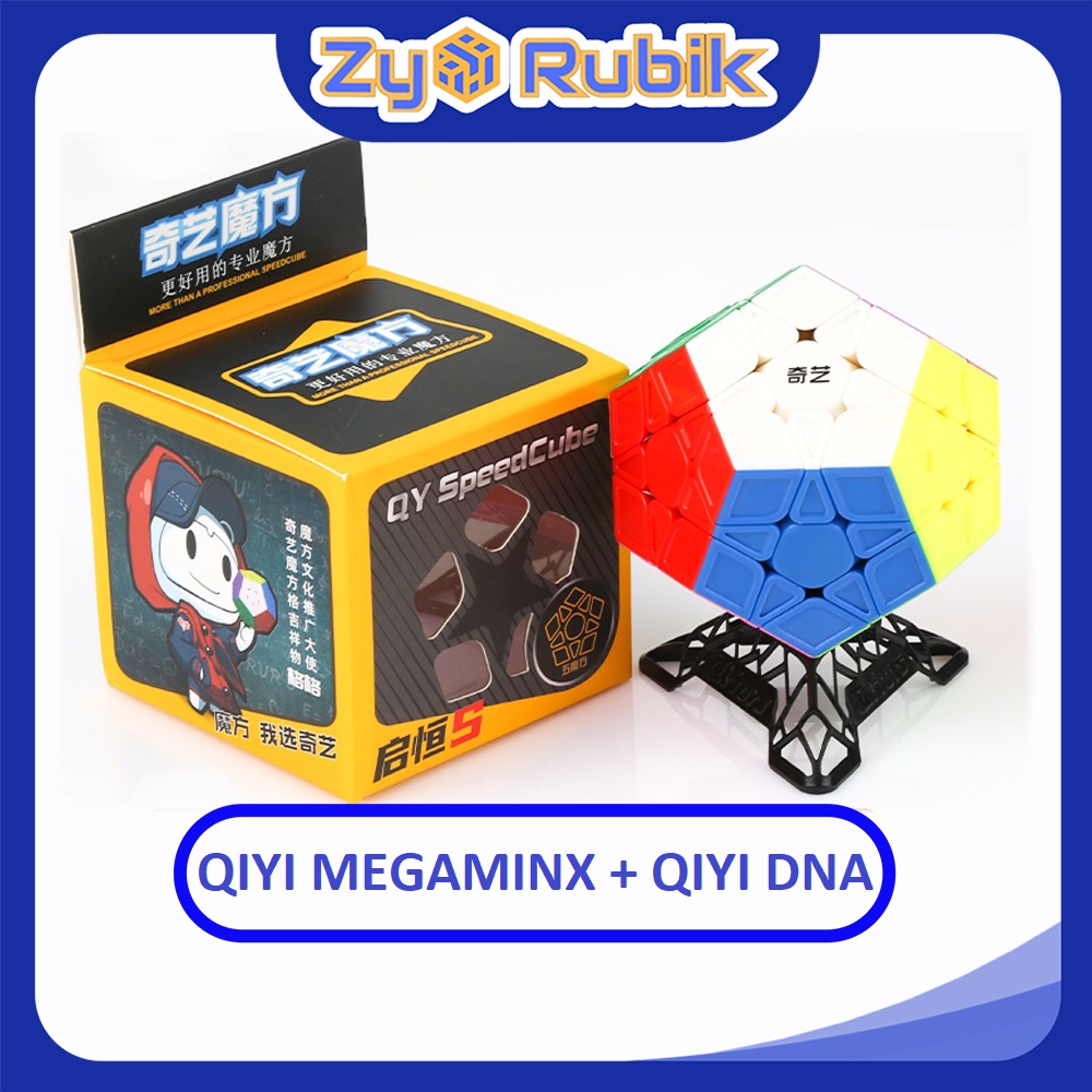 Rubik Biến Thể Combo QiYi Megaminx + Đế QiYi DNA Full Màu - ZyO Rubik
