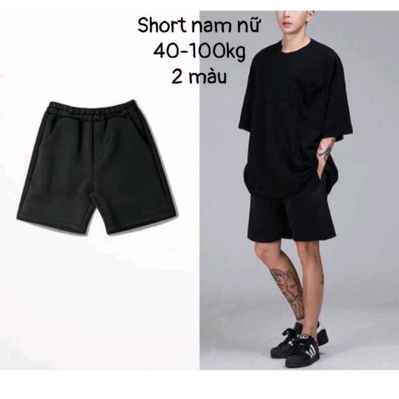 Quần short 40-100kg nam nữ thu đông thời trang ullzzang bigsize