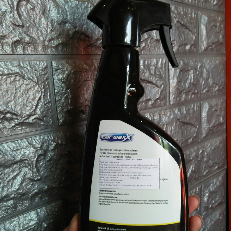 Xịt bóng nhanh Sơn xe CarwaxX Spray &amp; Wax 90406 500ml chamsocxestore