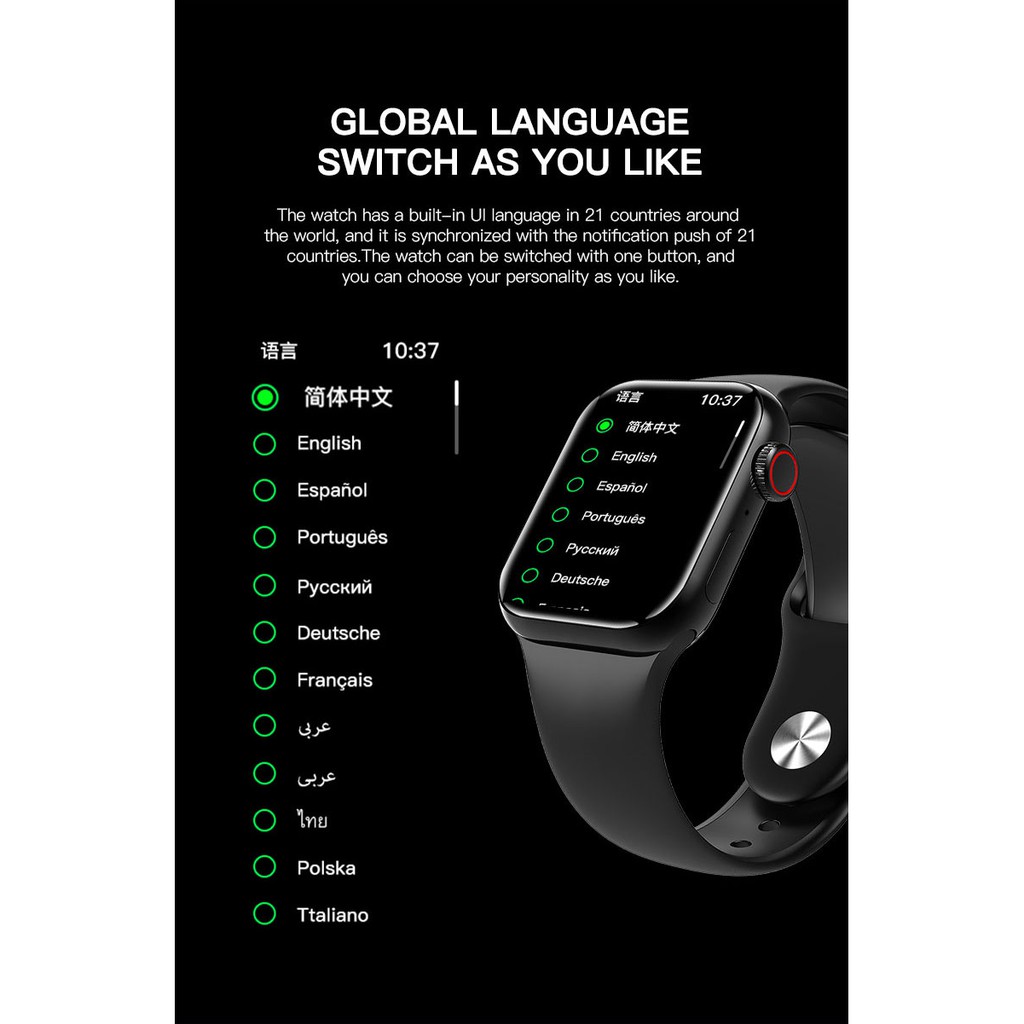 M16 Plus Smart Watch 1.75 Inch Two-Button Design Password Custom Wallpaper Music Play Smartwatches For IOS Android