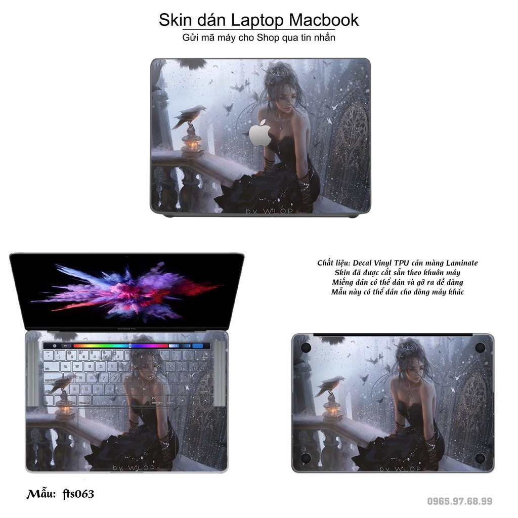 Skin dán Macbook mẫu Fantasy (đã cắt sẵn, inbox mã máy cho shop)