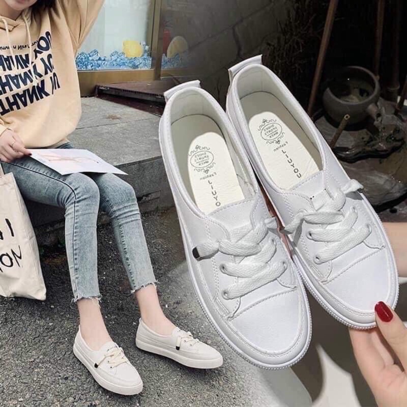 [FREESHIP] { Hàng đẹp loại 1} Giày hot slipon dây buộc new 2021 ,full size 35-39