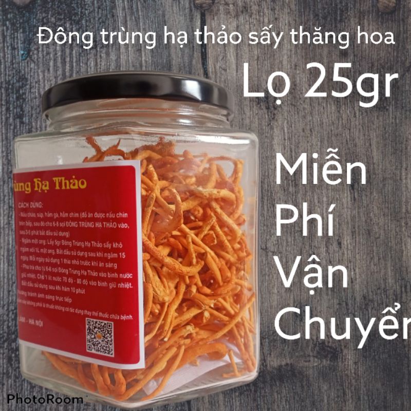 25gr đông trùng hạ thảo sấy thăng hoa