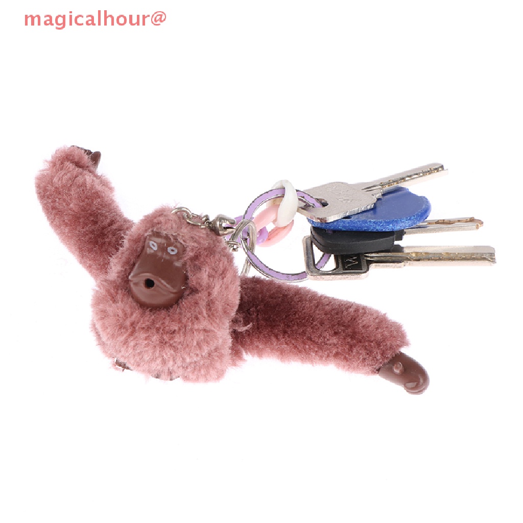Magicalhour Móc Khóa Khỉ Nhồi Bông Đáng Yêu Dành Cho Túi Xách / Xe Hơi Mới