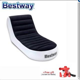 Ghế hơi tựa lưng Bestway Tặng 1 bơm điện hút xả 2 chiều