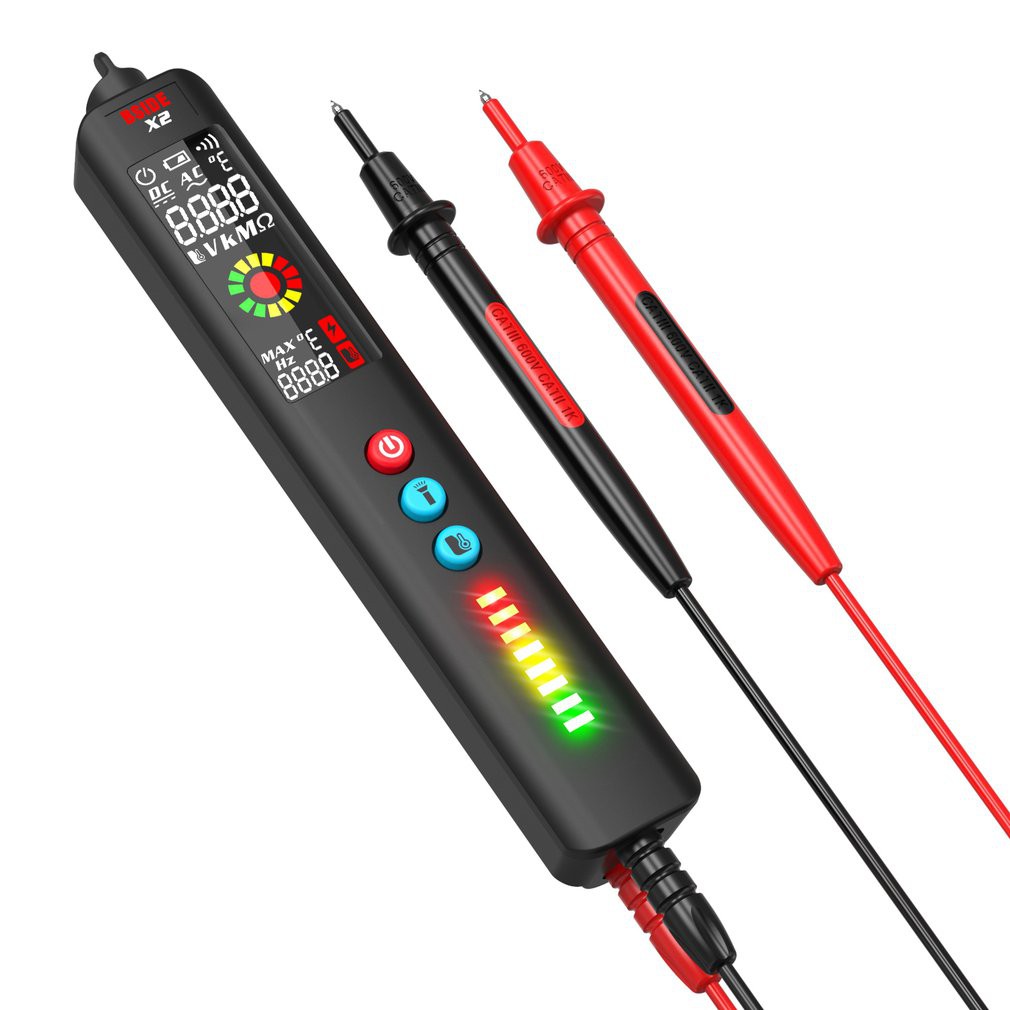 Đồng hồ vạn năng thông minh đa chức năng Bside X2 / Đo nhiệt độ bằng tia hồng ngoại / Bút điện AC / DC / Độ nhạy cực cao / Màn hình LED LCD