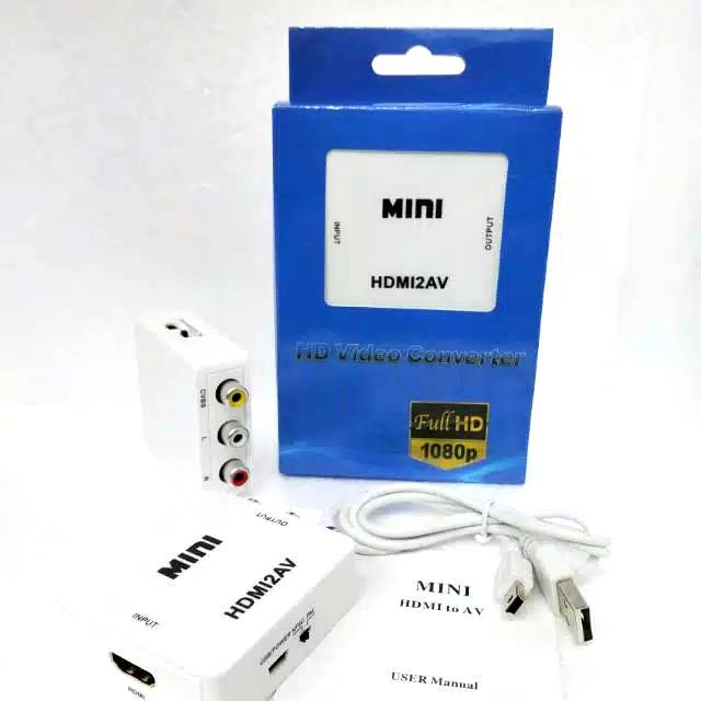 Bộ Chuyển Đổi Hdmi Sang Rca Av / Mini Hdmi2av / Mini Hdmi2av Tv Box Hdmi 2av