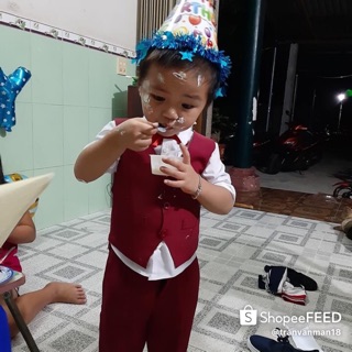Set gile âu bé trai 4 món - Đỏ Đô