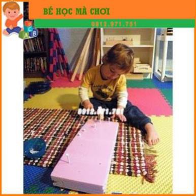 Đồ chơi búa gỗ và đinh gỗ, bi ve cho bé luyện tay Montessori