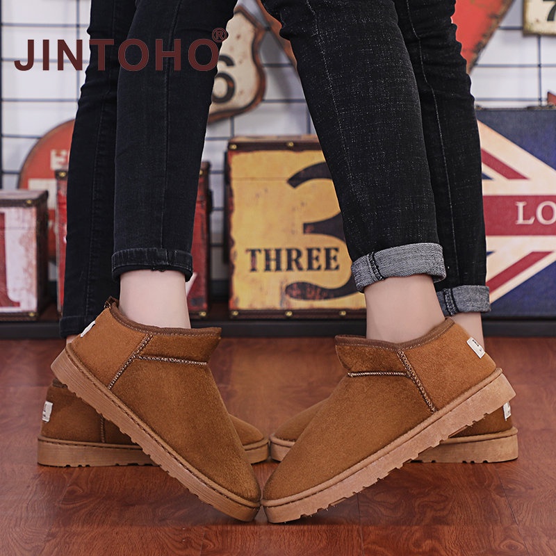 Giày Lười Chống Trượt Phối Lông Ấm Áp Cho Nam Và Nữ Size 35-46