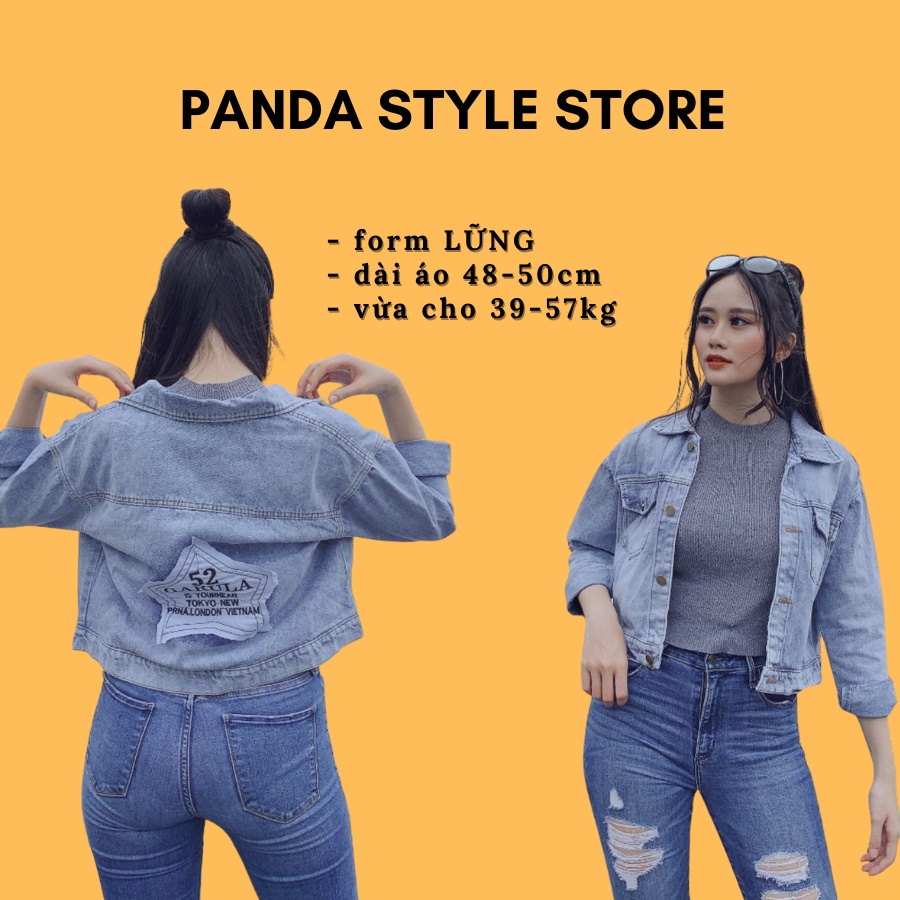 Áo khoác jean nữ  GARULA NGÔI SAO Bông cúc mới  cao cấp form 40-58kg Panda.