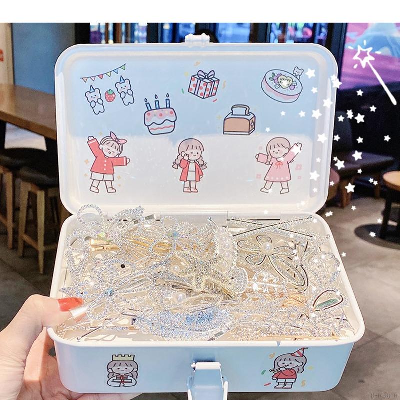 Set 5 Kẹp Tóc Hoạt Hình Xinh Xắn Dành Cho Bé Gái