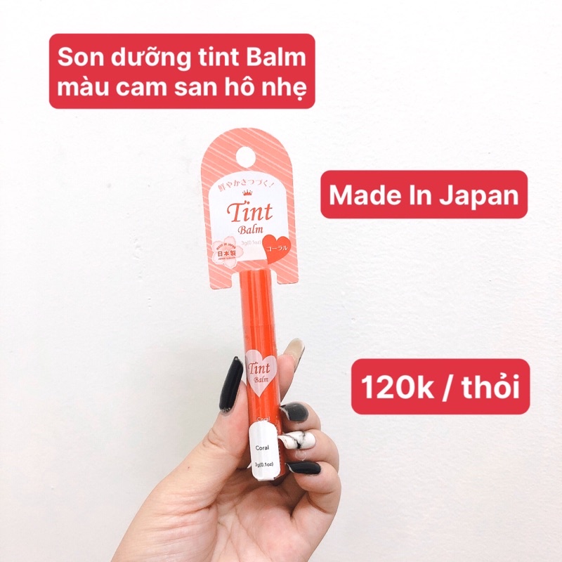 Son có màu dưỡng môi Tint Balm Nhật Bản  Chuẩn hàng Made In Japan luôn màu cam san hô