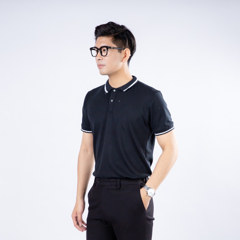 Áo thun nam (Polo) có cổ , tay ngắn thiết kế phối viền cổ và tay | BigBuy360 - bigbuy360.vn