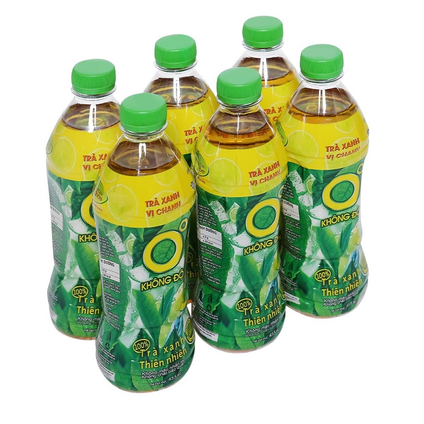 Chai trà xanh không độ chai 455ml