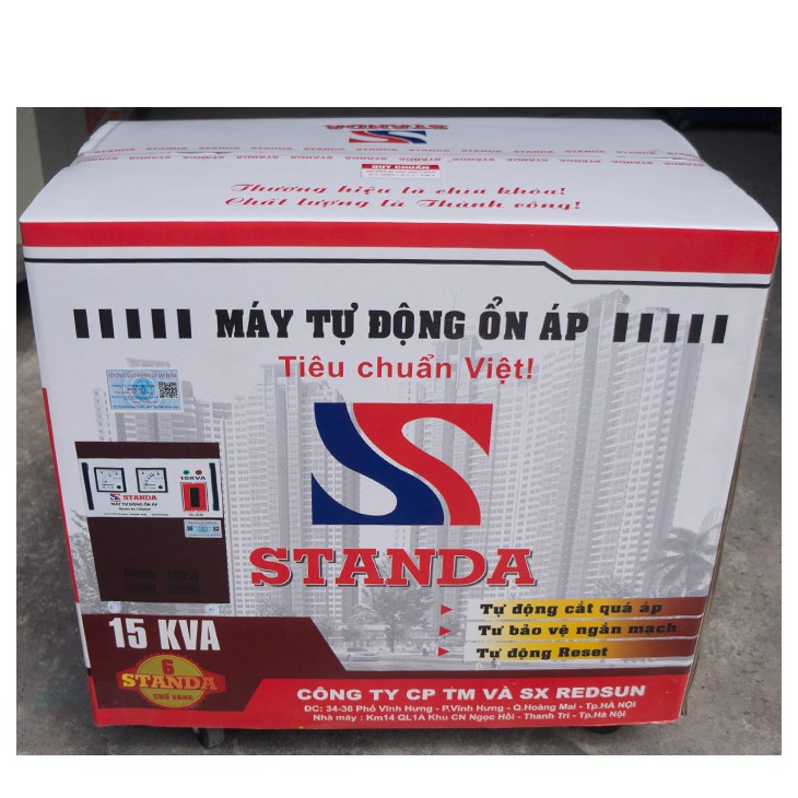 Ổn áp Standa 15kva dải 50v-250v hàng chính hãng giá tốt