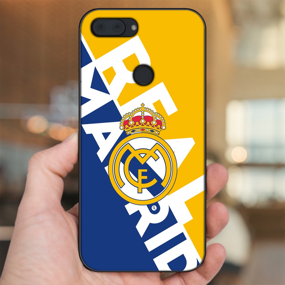 Ốp lưng Xiaomi Mi 8 Lite viền đen in hình Real Madrid