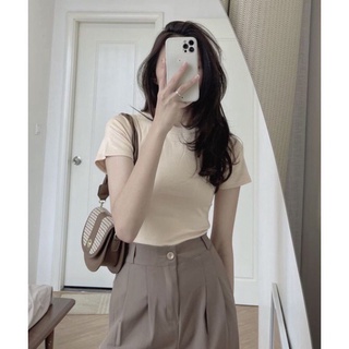 Áo thun nữ DORIA trơn cộc tay dáng basic