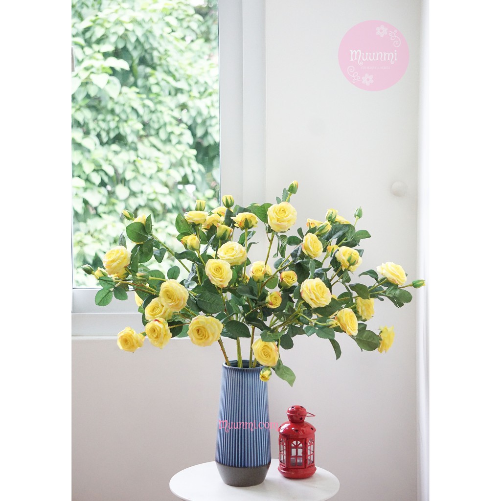 Hoa lụa 🌸  | Hoa Hồng Vàng mang nét ngọt ngào quyến rũ rất đẹp