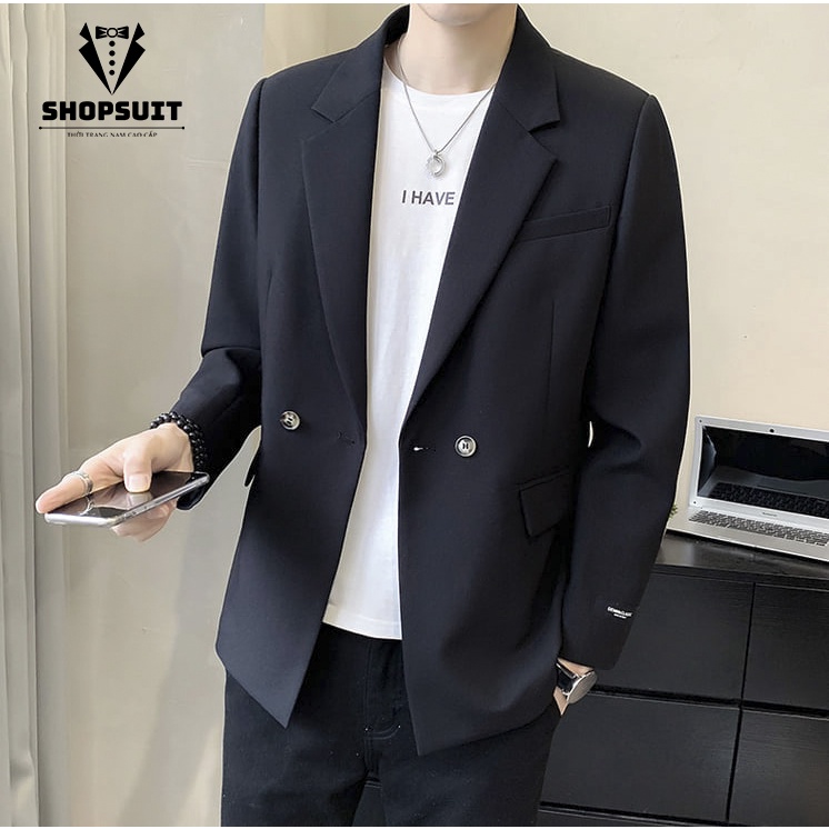 Áo Blazer Nam phong các Hàn Quốc,  vest nam 2 lớp dáng trẻ trung SHOPSUIT